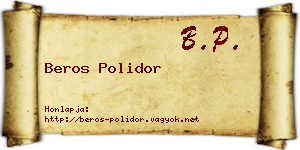 Beros Polidor névjegykártya